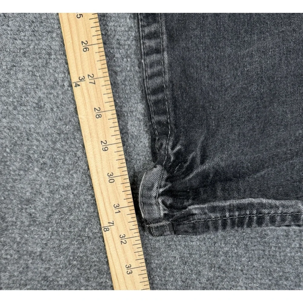 True Religion Straight Flap Jeans Mens 38x32 Gray Wash Denim Pants USA